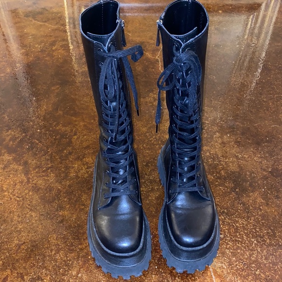 Chunky Zara lug sole boots